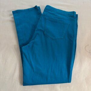NYDJ Marilyn Jeans Cyan Blue Lift Tuck Size 16